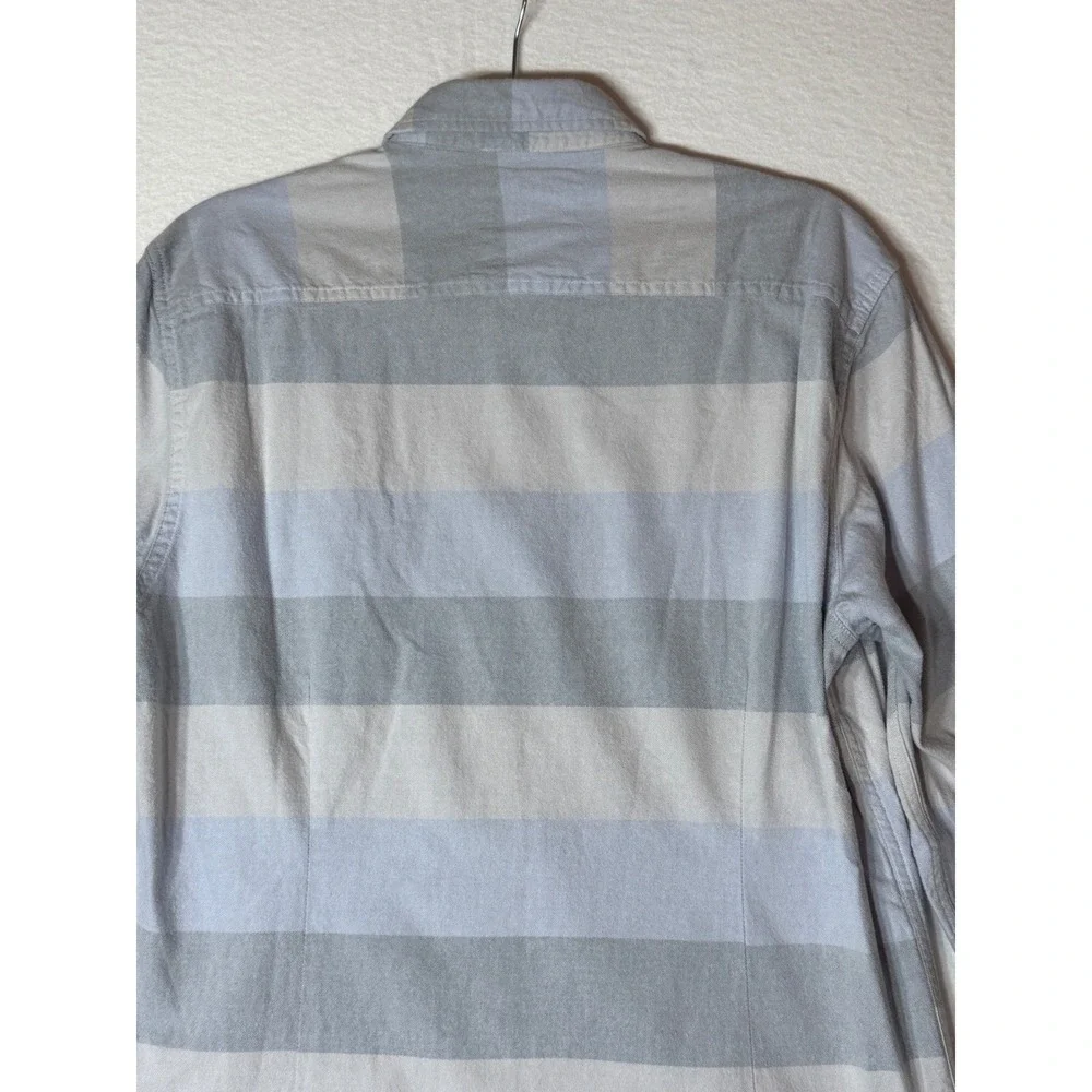 Barbour Sailor Shirt Men's Long Sleeve Button Down Plaid Blue Grey Size‎ M